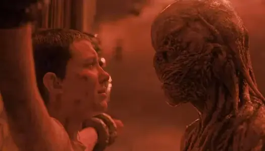 Vecna and Eleven in Stranger Things