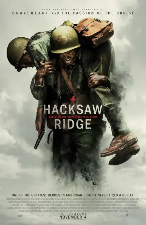 Hacksaw Ridge (2016) -Action movies based on true stories